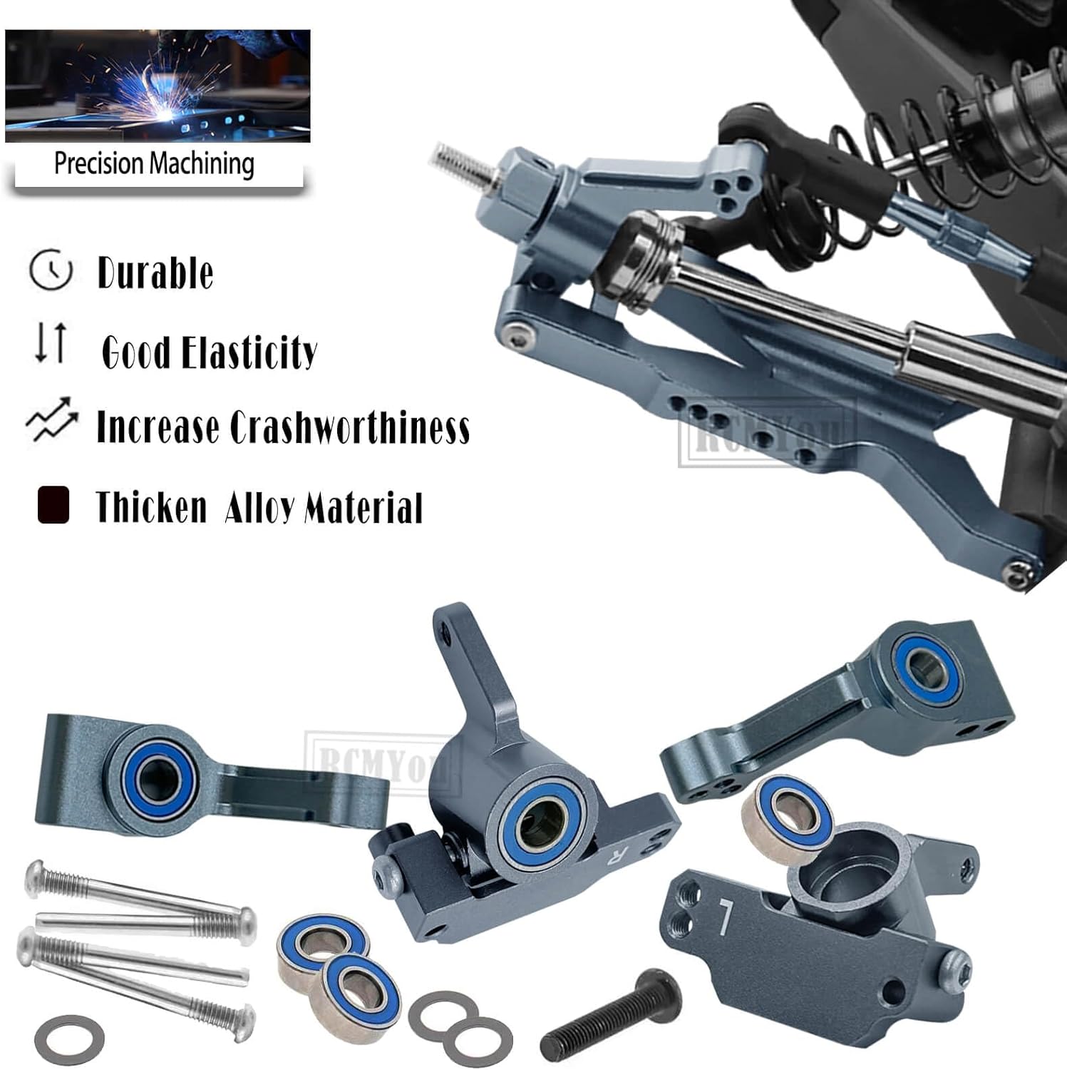 Pieza de actualizaciones para 110 Slash 2WDSlash 2WD VXL, aleación Big Bore RC amortiguador de choques, brazo de suspensión delantero trasero,