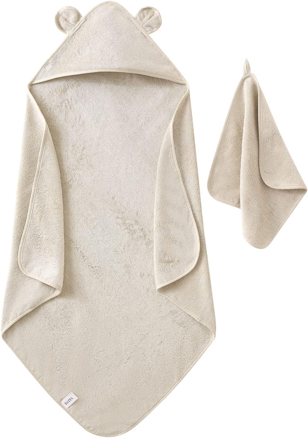 SUZEL Juego de toallas de baño con capucha para bebé, viscosa suave de bambú, para recién nacidos, bebés, 30 x 30 pulgadas