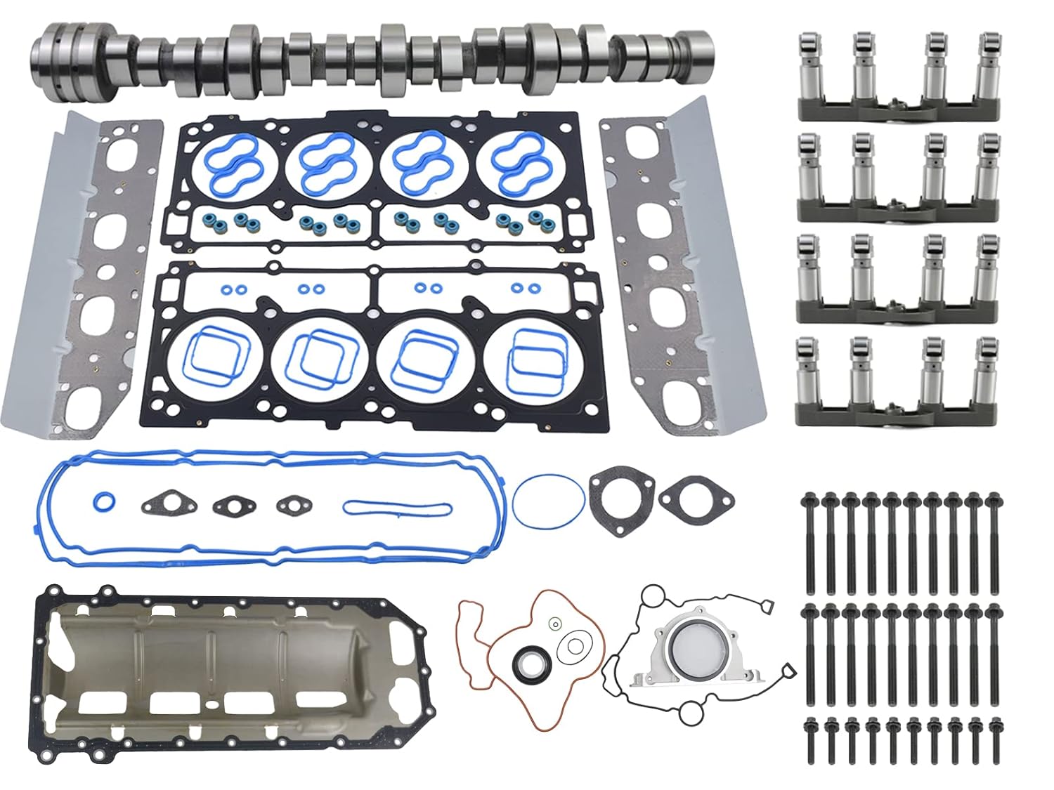 GELUOXI NON MDS – Kit de árbol de levas de repuesto para Chrysler 300 Jeep Grand Cherokee Dodge Challenger Charger Durango 5.7L V8 HEMI 53022372AA