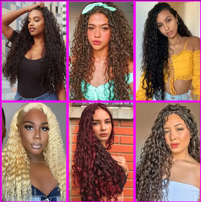 Extensiones de cabello sintético de 22 pulgadas con ondas profundas, cabello sintético rizado para mujeres negras (22 pulgadas, paquete de 1), color