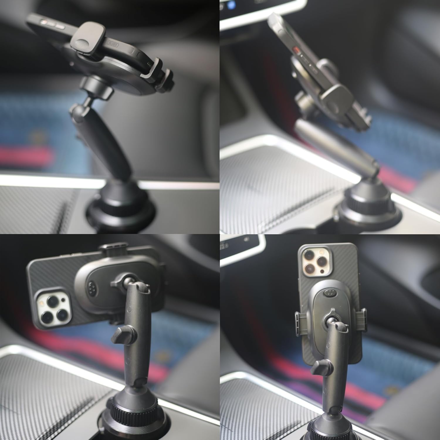 Soporte de teléfono para Tesla Modelo 3Y, soporte de teléfono por gravedad, agarre automático, plegable para accesorios Tesla 2024
