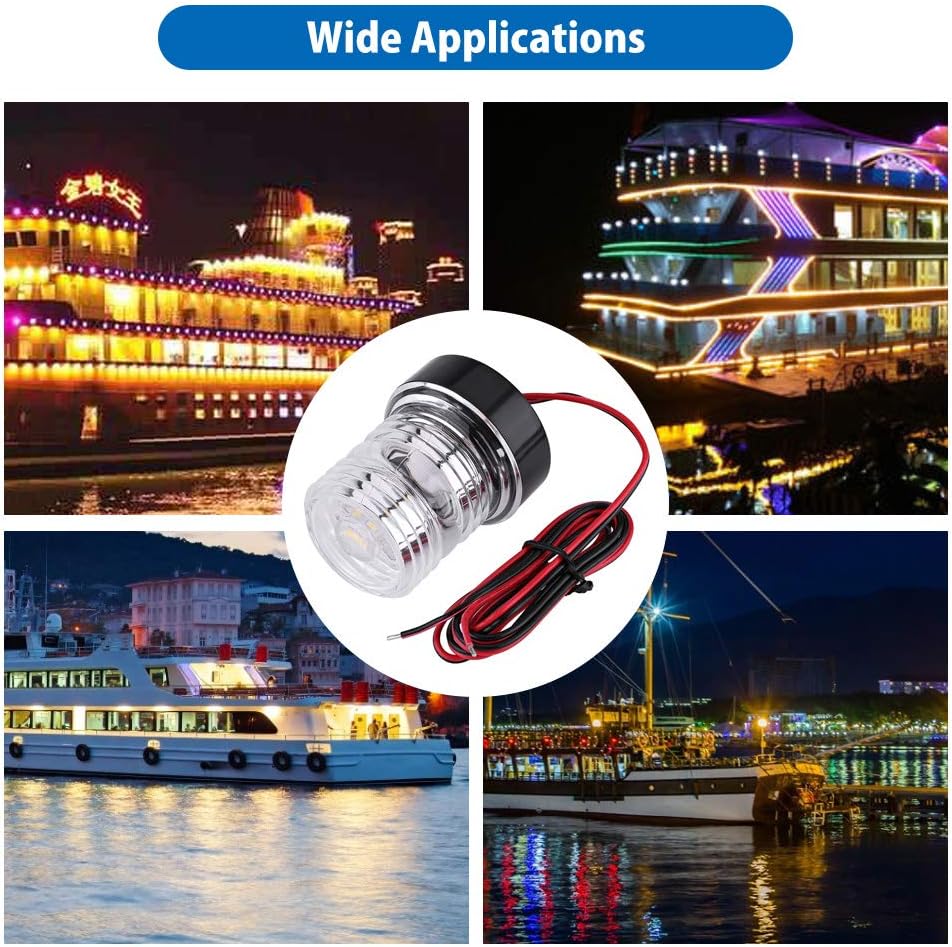Lámpara LED de navegación para yates, luz de anclaje marina resistente, práctica IP65, impermeable, ultra brillante para barcos