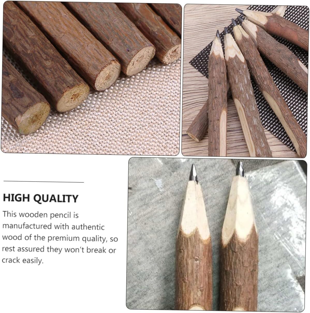 MAGICLULU 8 piezas de lápices para niños, regalos de cumpleaños, rotulador de papel de boceto, rama de árbol, instrumento de escritura, madera