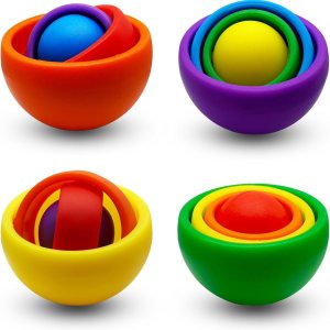 Paquete de 4 juguetes sensoriales para la ansiedad, bola giratoria 3D divertida con giro infinito, juguetes para niños y adultos, juguetes para Paquete de 4 juguetes sensoriales para la ansiedad, bola giratoria 3D divertida con giro infinito, juguetes para niños y adultos, juguetes para