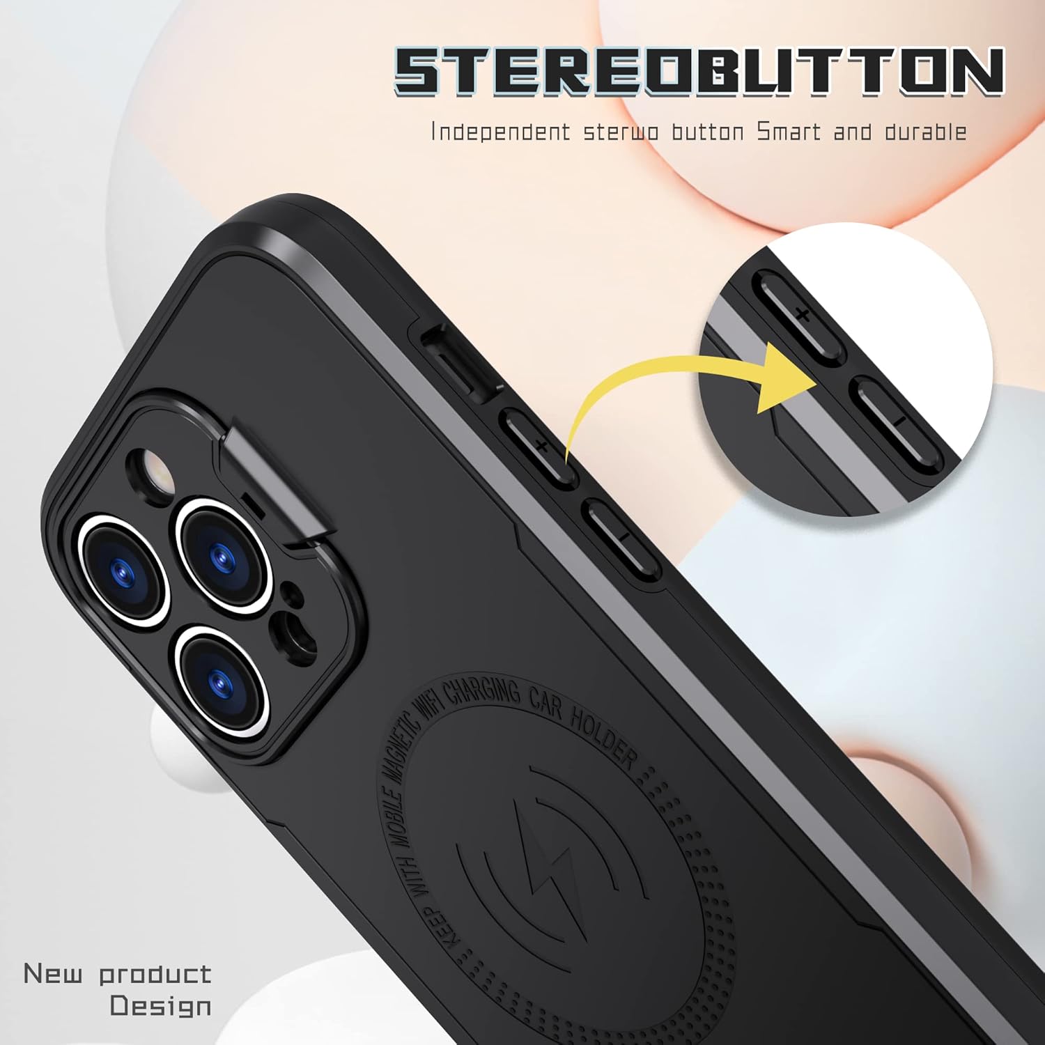Asuwish Funda de teléfono para iPhone 13 Pro Max 2021 de 6.7 pulgadas con protector de pantalla de vidrio templado Magsafe y soporte delgado para