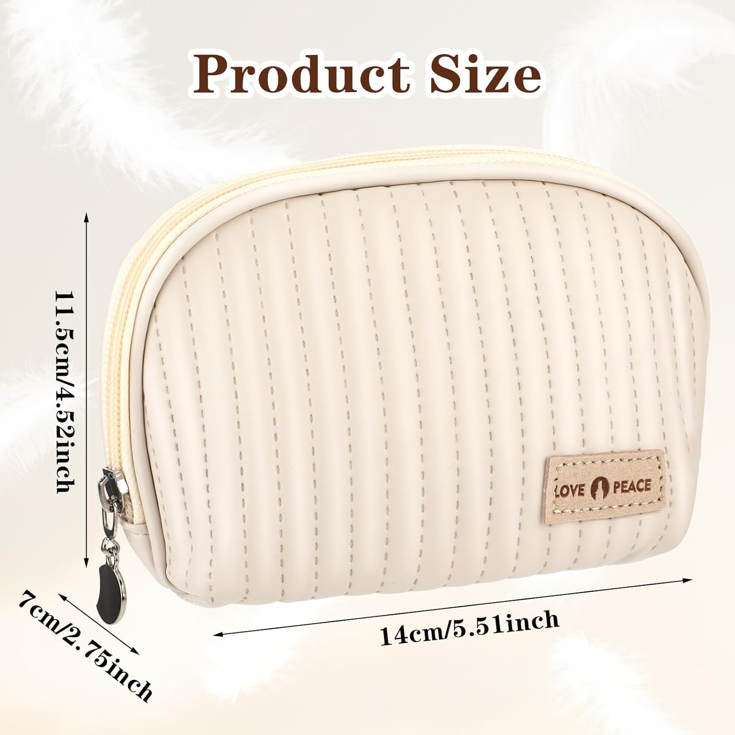 Aster Bolsa de almacenamiento de almohadillas sanitarias, bolsa de período pequeño para bolso, bolsa menstrual con cremallerabolsa de período de PU