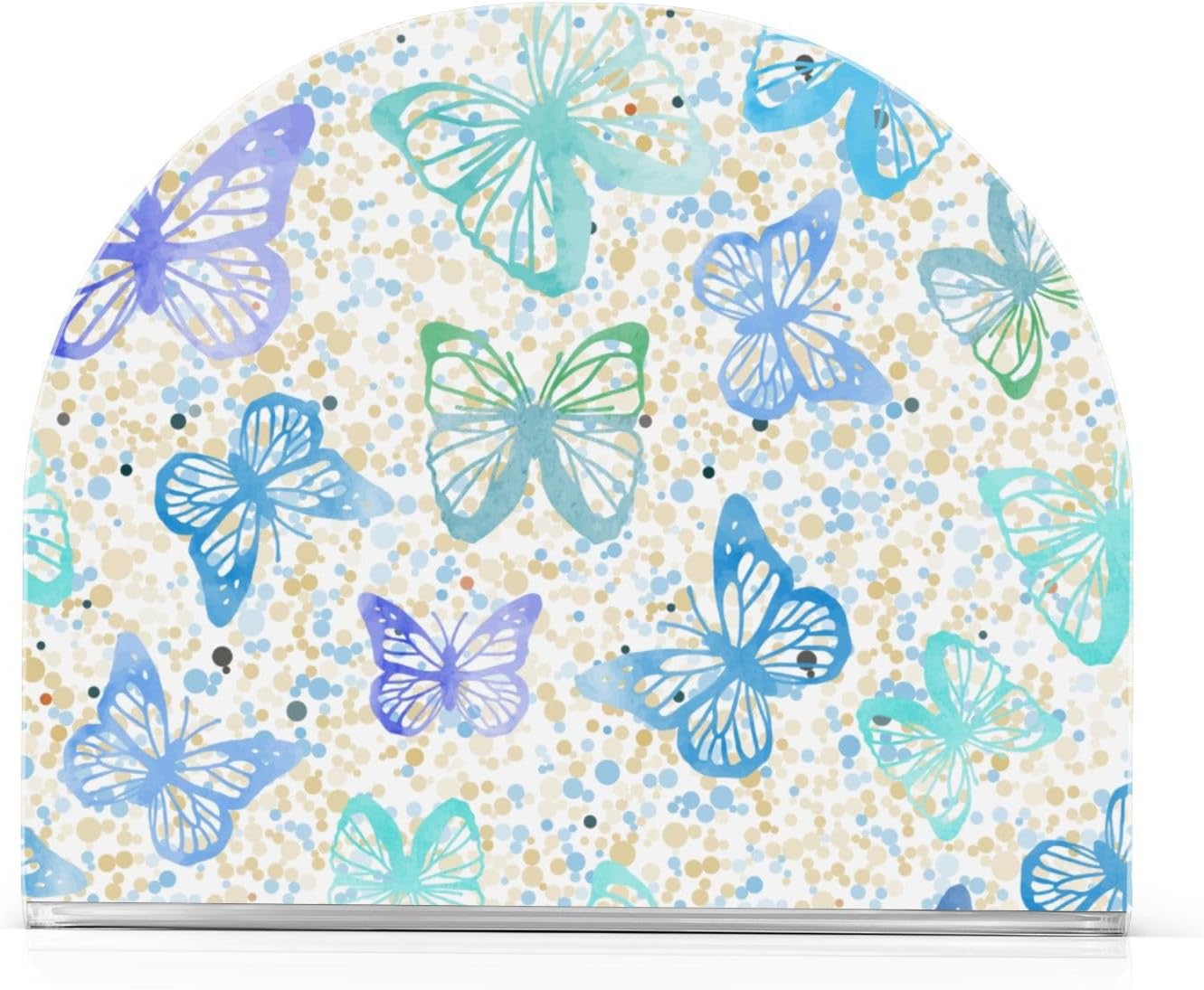 Napkin Holder Butterfly Dots Napkin Holders for Tables, Clear Acrylic Napkin Holders Cocktail Napkin Holder for Kitchen Restaurant Bar Home Decor 2