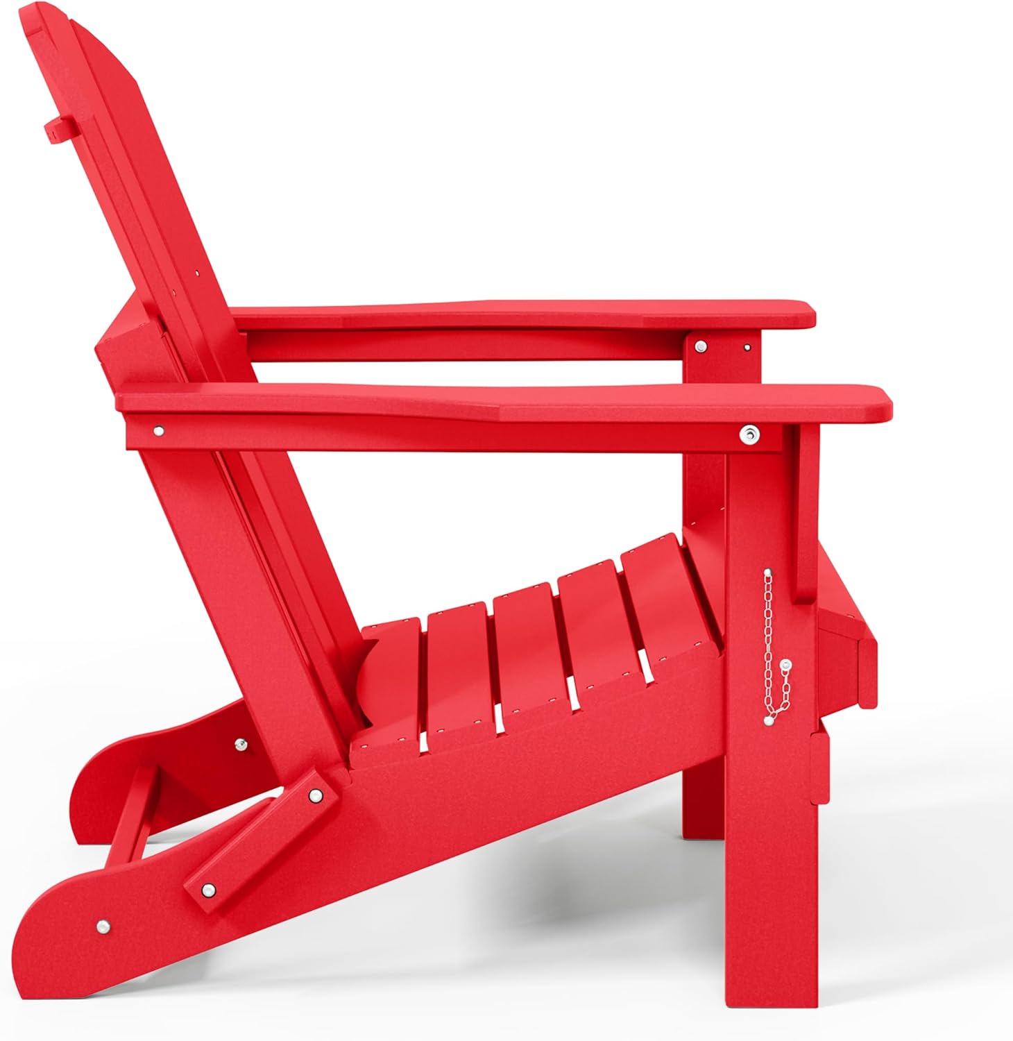 WestinTrends Malibu – Juego de 2 sillas Adirondack plegables de polietileno para exteriores, color rojo