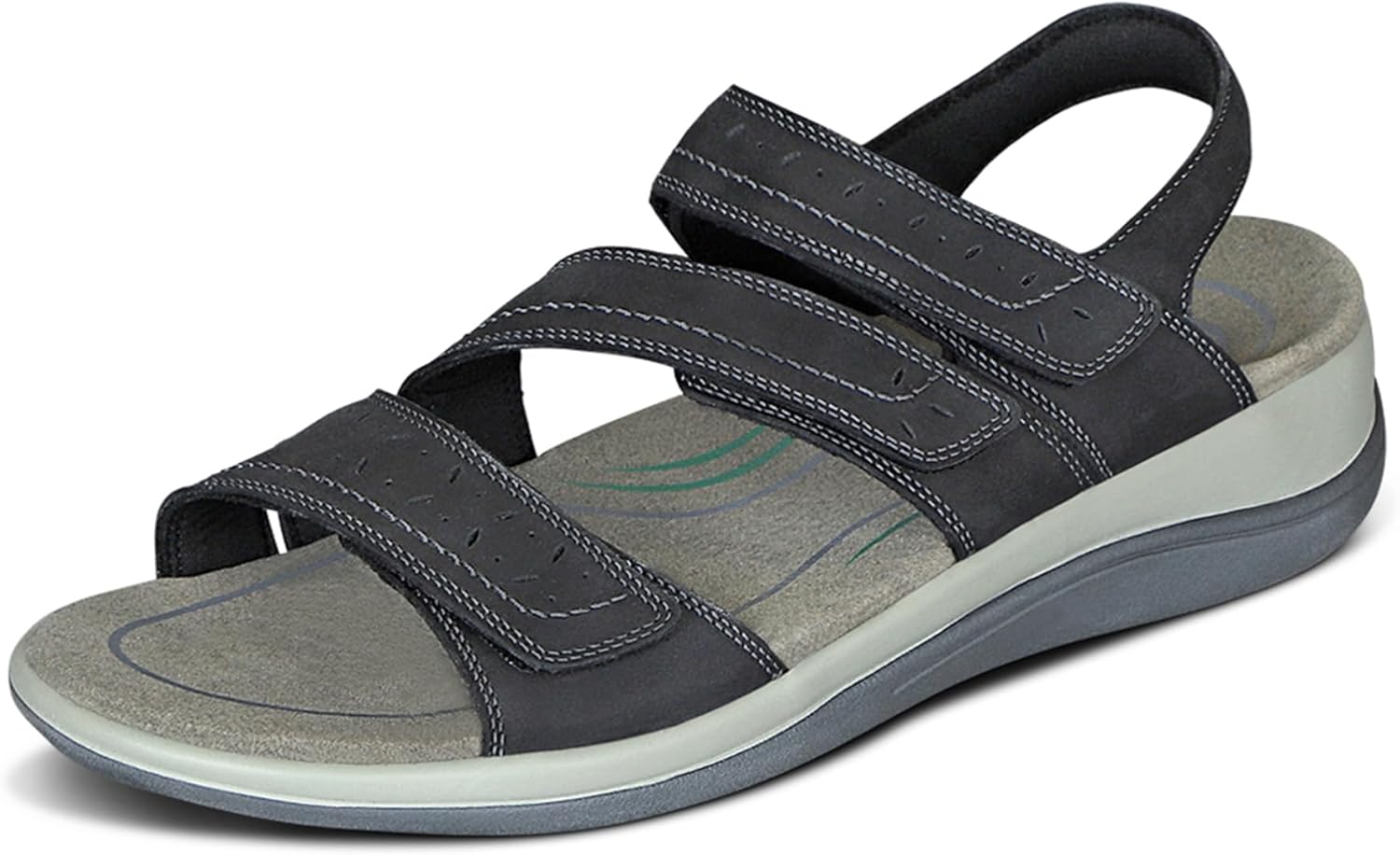 Orthofeet Sandalias de soporte de arco para mujer, ideales para aliviar el dolor de talón y pies. Diseño terapéutico con soporte de arco, refuerzo