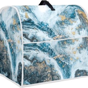 JOAIFO Cubierta para mezclador de cocina con estampado de mármol azul para batidora de pie, cubierta antipolvo para mezclador de 5 cuartos de galón JOAIFO Cubierta para mezclador de cocina con estampado de mármol azul para batidora de pie, cubierta antipolvo para mezclador de 5 cuartos de galón