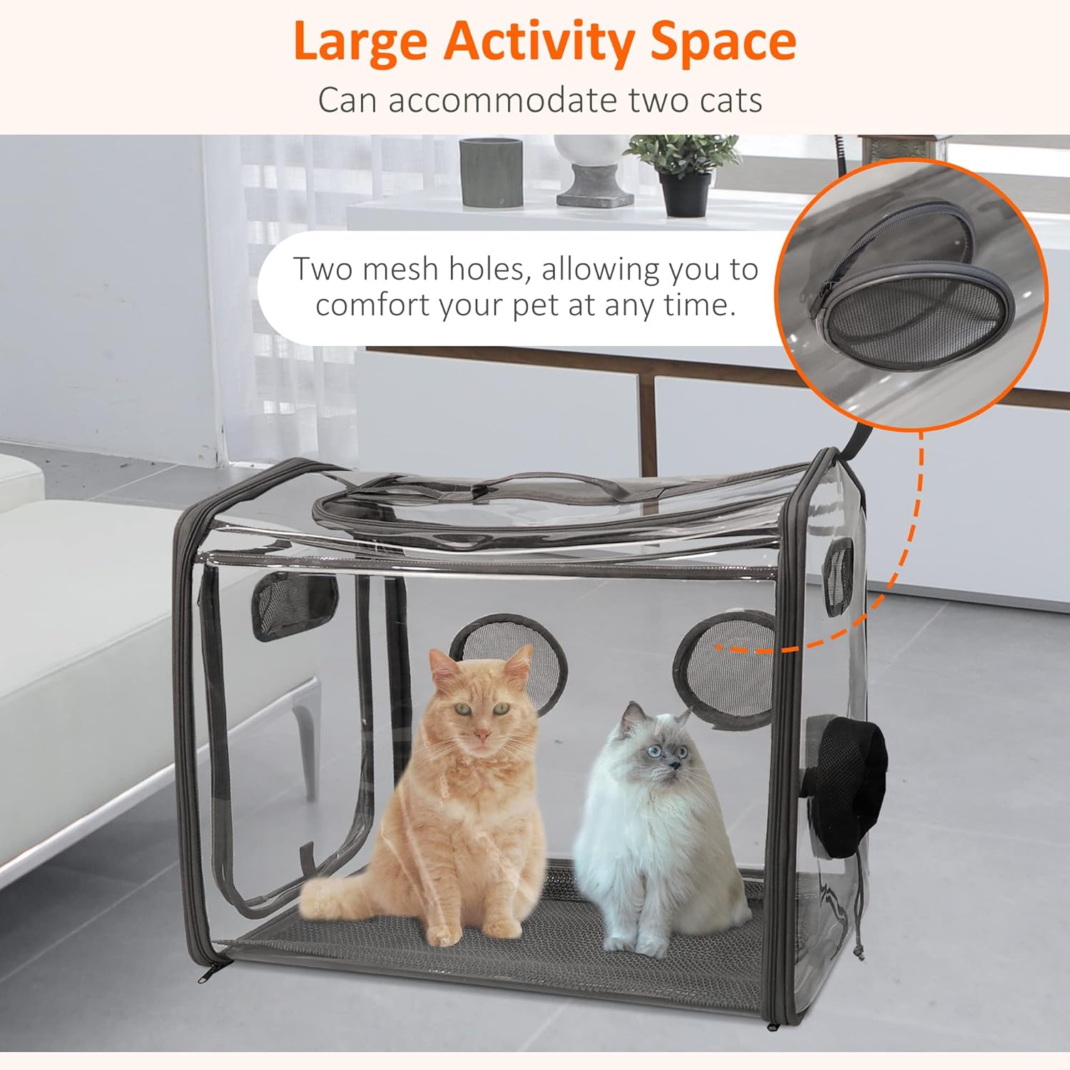 Caja de secado de mascotas, sala de secado portátil para gatos, jaula plegable para secadora de jaula para perros con plástico PVC resistente