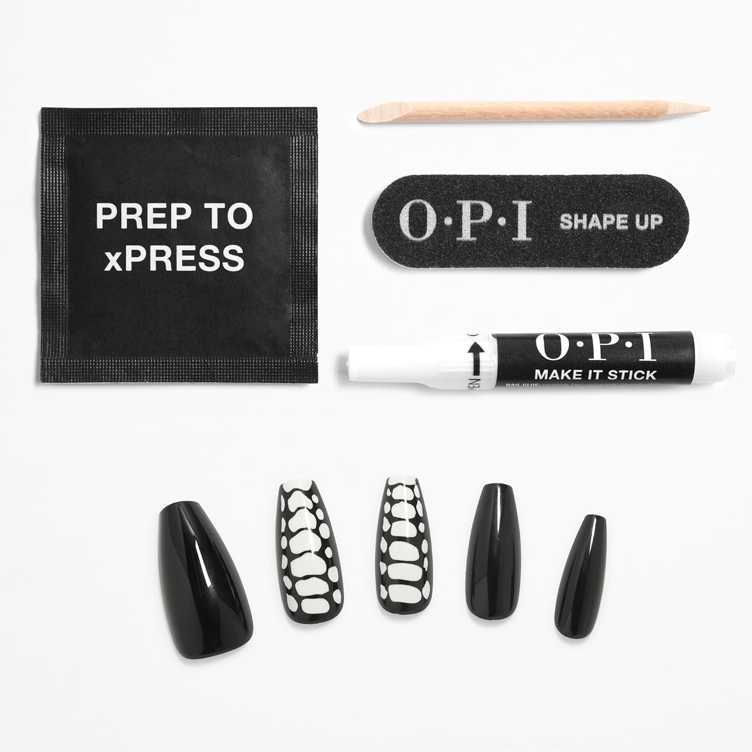 OPI xPressON – Uñas a presión, hasta 14 días de manicura de salón tipo gel, veganas, embalaje sostenible, con pegamento para uñas, arte de uñas