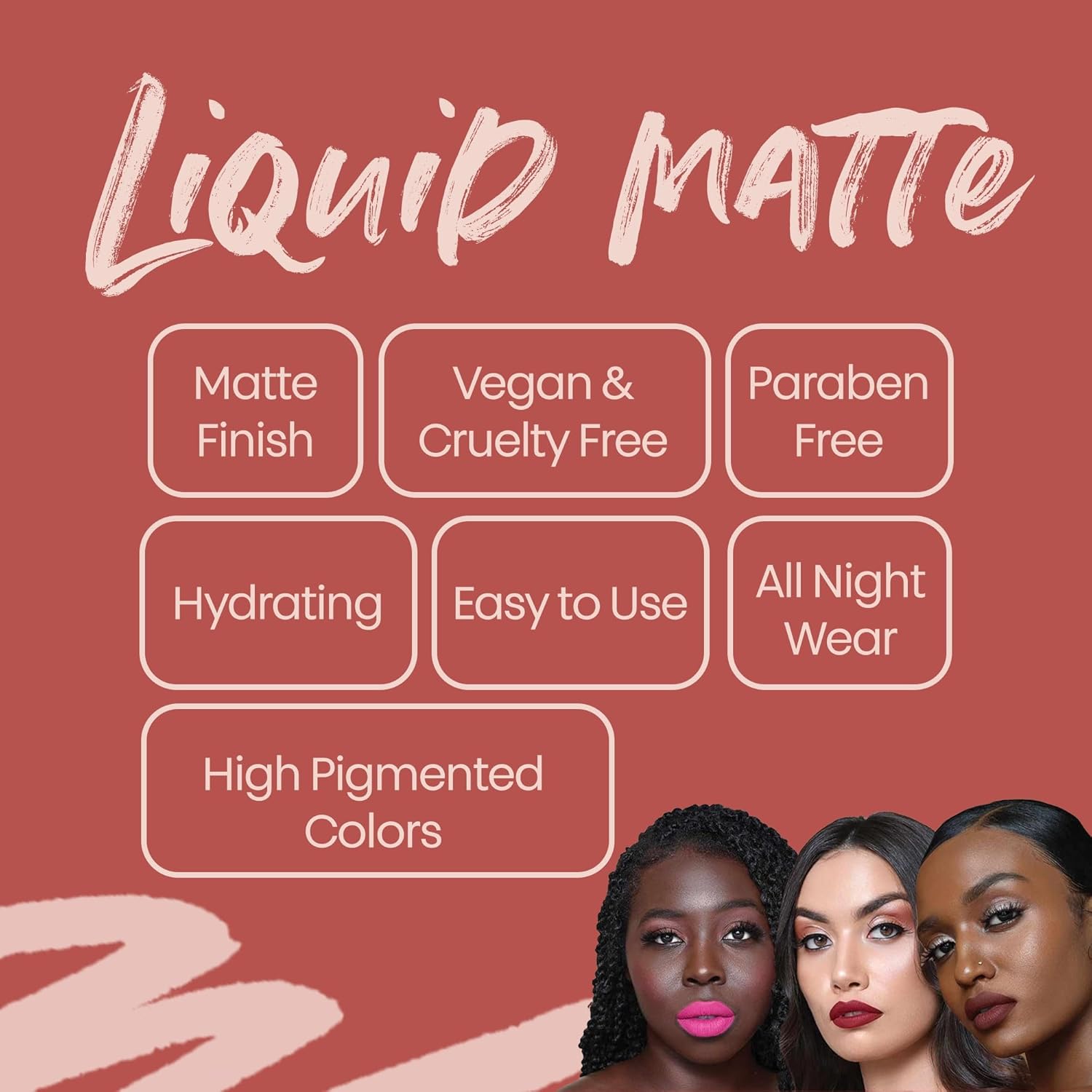The Lip Bar  Lápiz labial mate líquido vegano  Alto pigmento y larga duración  Como si – rosa claro