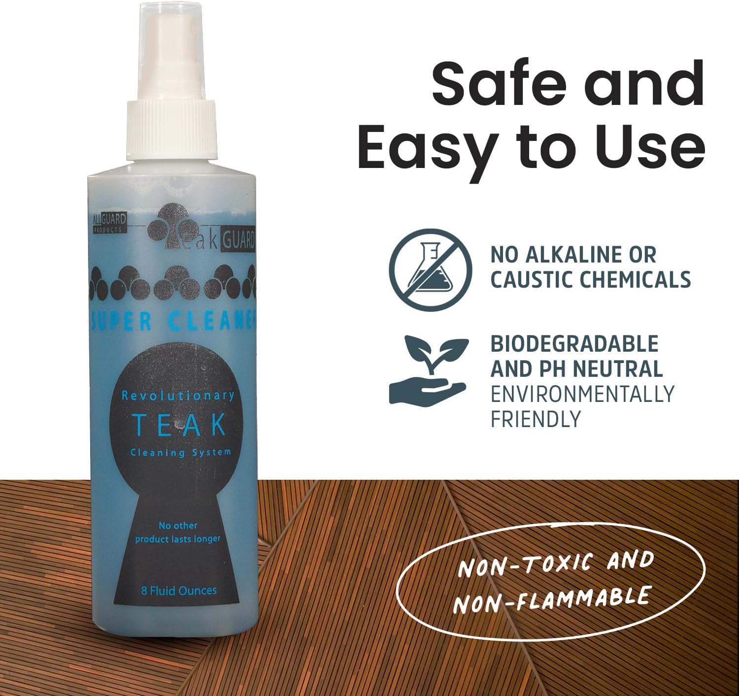 Super limpiador, limpiador y abrillantador de teca, a base de agua, restaurador y protector de madera de teca sin aceite, limpiador profundo para