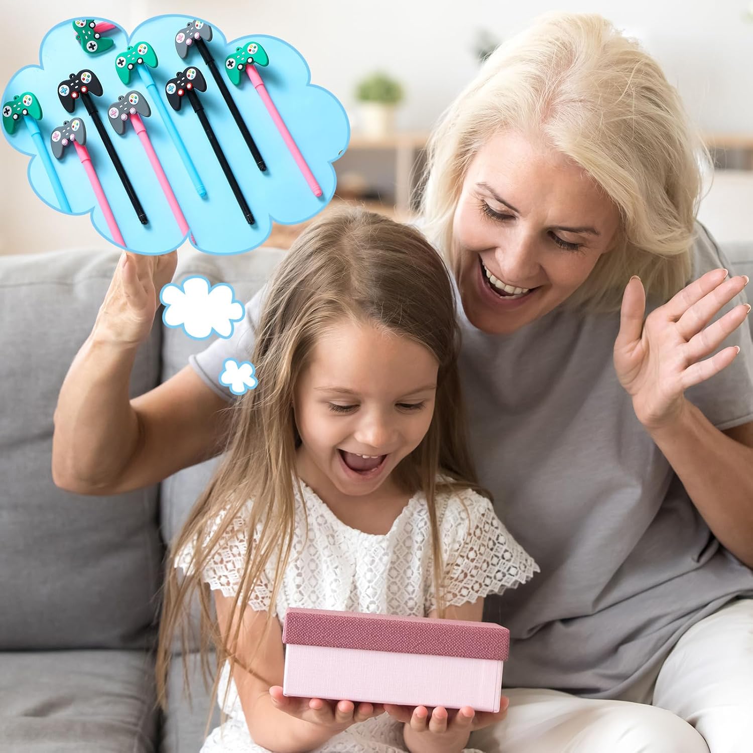 Tinlade 24 bolígrafos de videojuegos, recuerdos de fiesta temática para juegos, fiesta de cumpleaños, regalo de regalo, bolígrafo de tinta para
