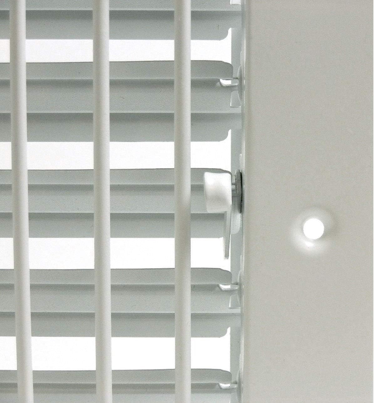 Difusor de suministro de aire ajustable de 12 pulgadas de ancho x 8 pulgadas de alto – cubierta de ventilación de HVAC para pared lateral o techo –