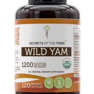 Secrets of the Tribe Wild Yam USDA Organic 120 cápsulas  Fabricado con cápsulas vegetarianas orgánicas y ñame silvestre orgánico cultivado Secrets of the Tribe Wild Yam USDA Organic 120 cápsulas  Fabricado con cápsulas vegetarianas orgánicas y ñame silvestre orgánico cultivado