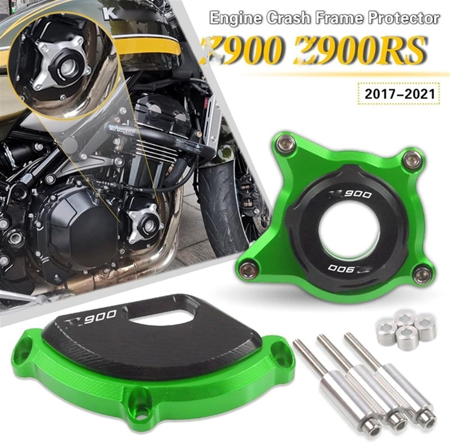 Protector Frames for Kawasaki Z900 Z900RS Z 900 900RS 2017-2022 2021 2020 Motorcycle CNC Engine Protective Cover Fairing Guard Sliders Crash Pad