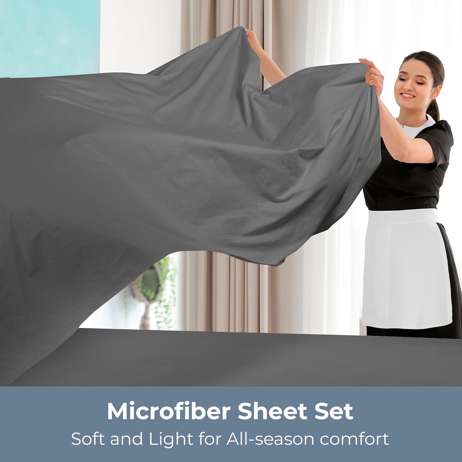 ROYALE LINENS – Sábanas de 3 piezas individual XL – Juego de sábanas de microfibra cepillada 1800 – 1 sábana bajera, 1 sábana encimera, 1 funda de