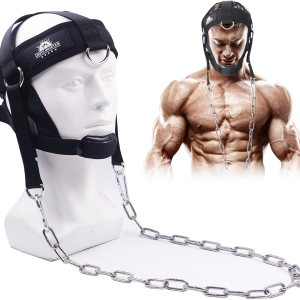 Arnés de cuello Levantamiento de pesas con cadena Correa ajustable Equipo de ejercicio de cuello Arnés de cuello Levantamiento de pesas con cadena Correa ajustable Equipo de ejercicio de cuello
