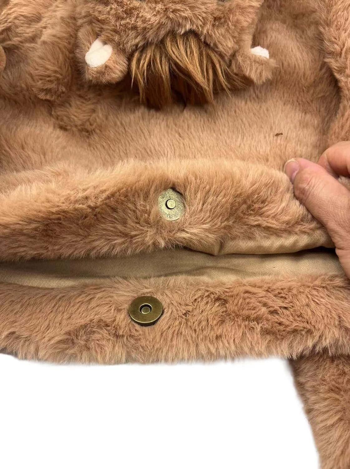 VACHICHI Bolsa de felpa con cabeza de animal de peluche 3D
