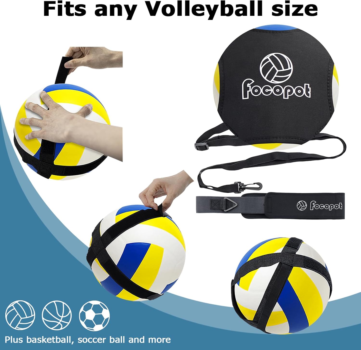 Equipo de entrenamiento de voleibol, entrenador de voleibol en solitario para practicar servir, pinchar, establecer y pasar, regalo perfecto para