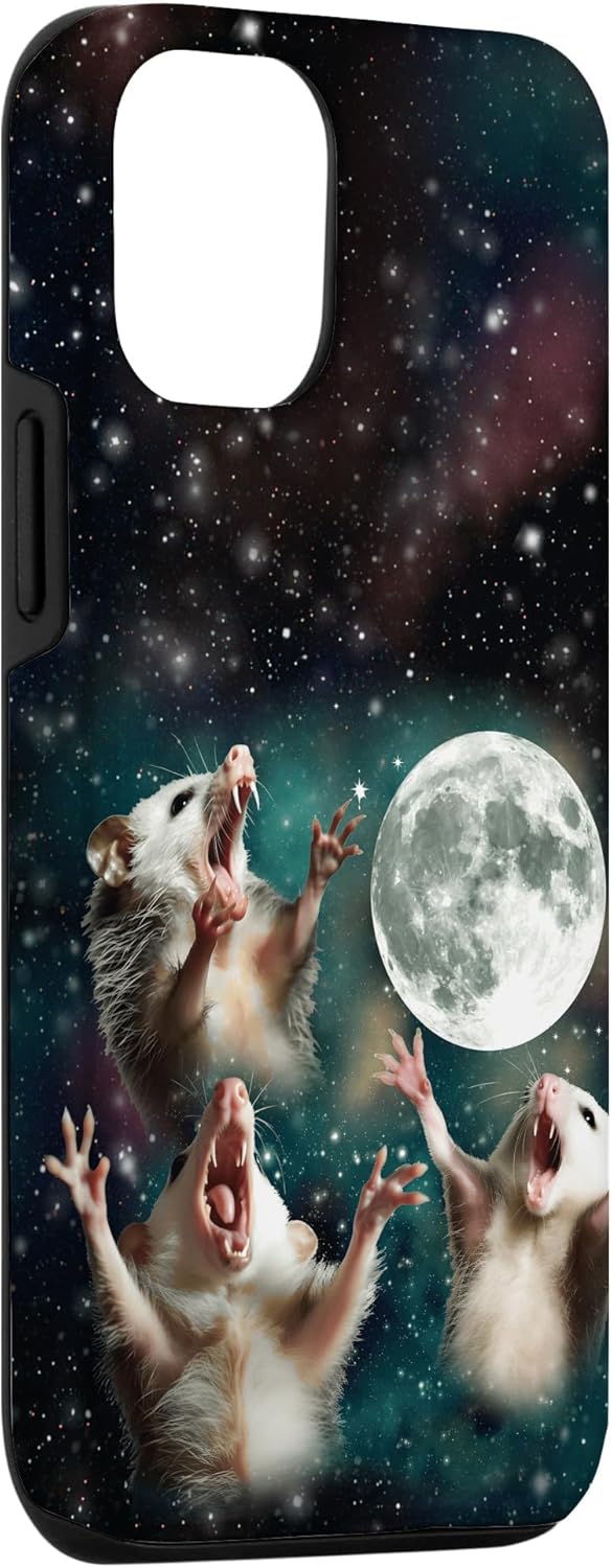 Funda para iPhone 13 Pro Three Opposum Moon 3 Zarigüeya Luna Muerta Extraño Maldito Meme