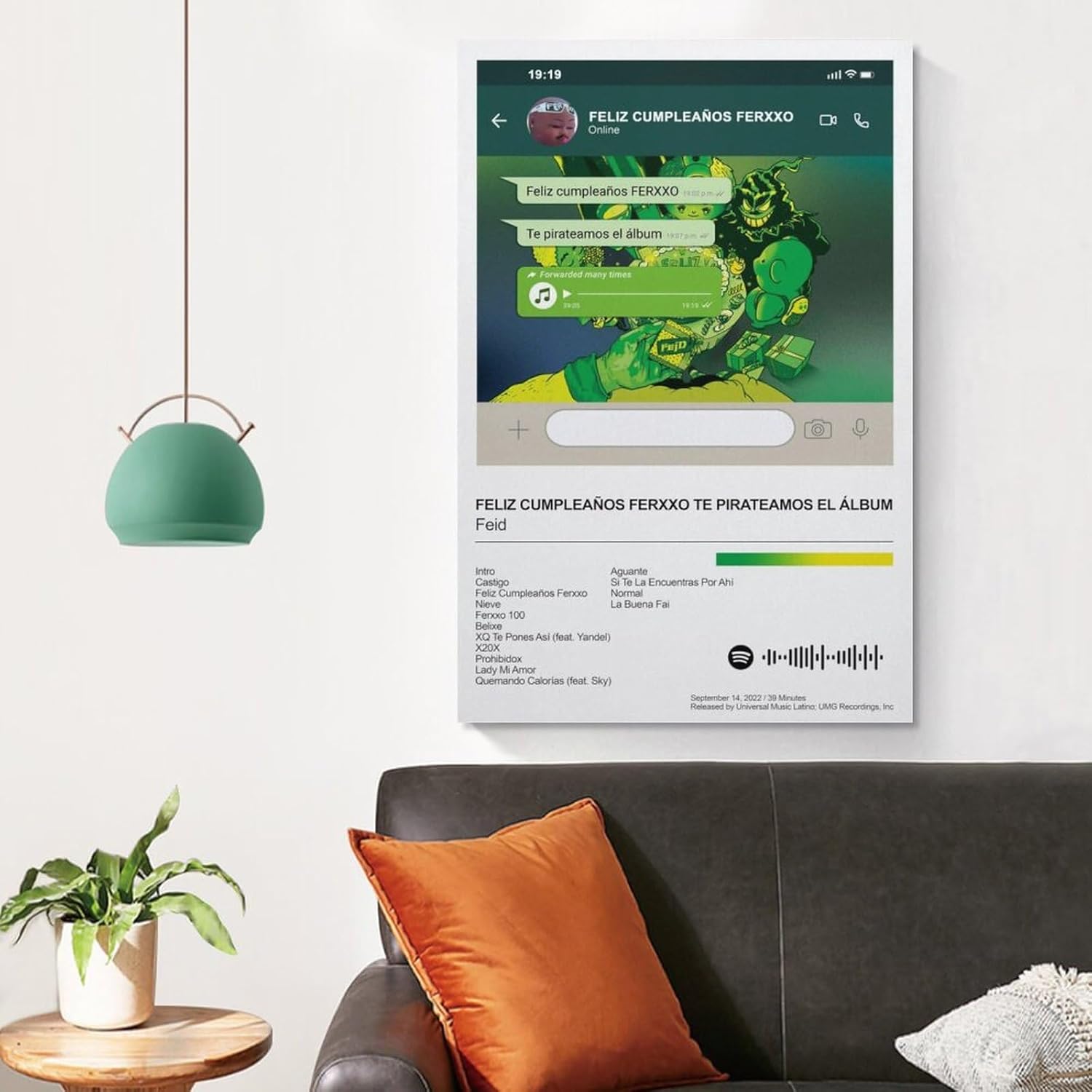 Feid – Póster en lienzo con diseño de Feliz Cumpleaños Ferxxo 5, decoración de dormitorio, paisaje, oficina, San Valentín, cumpleaños, sin marco, 20