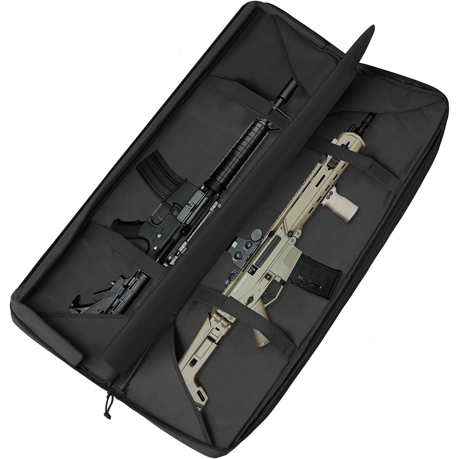 VEVOR Bolsa para rifles, bolsa táctica doble larga para pistola de 36 pulgadas, funda suave para rifle con cremallera con bloqueo, asa portátil y