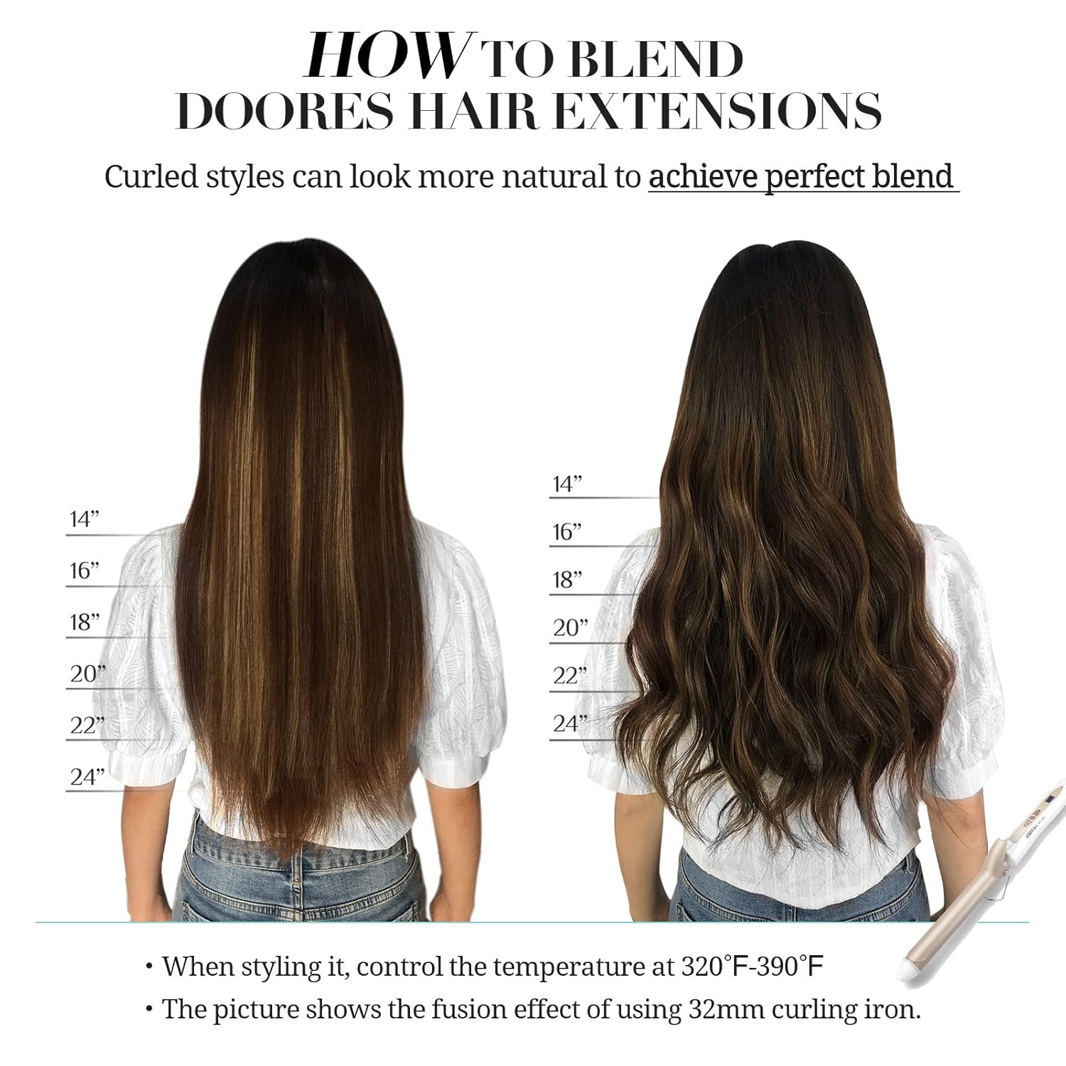 DOORES – Extensiones de cabello con cinta en extensiones de cabello Remy de color real, extensiones de cabello humano natural trama de piel recta