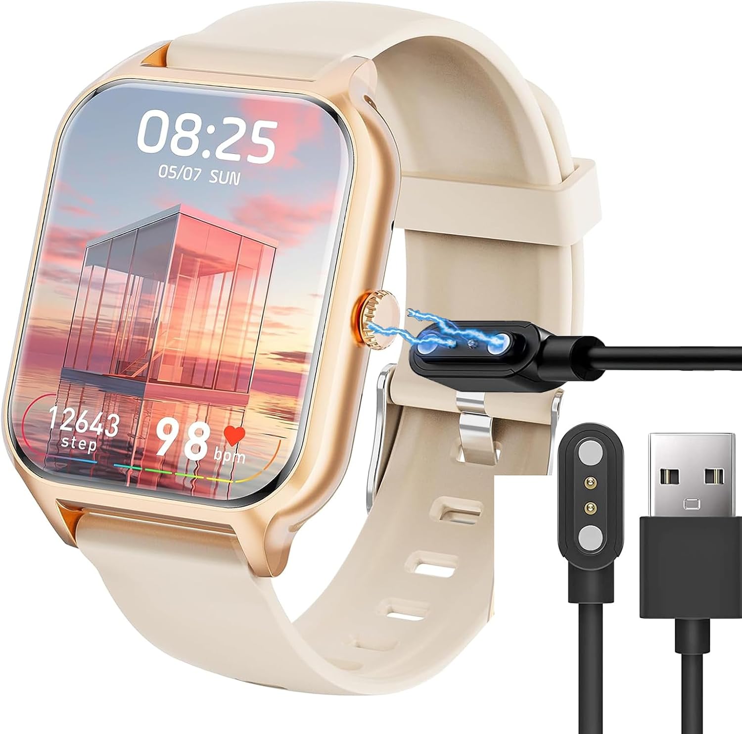 Compatible con el cargador de reloj inteligente Hwagol, cable de carga USB magnético Lamshaw compatible con reloj inteligente Hwagol Z40 de 1.85