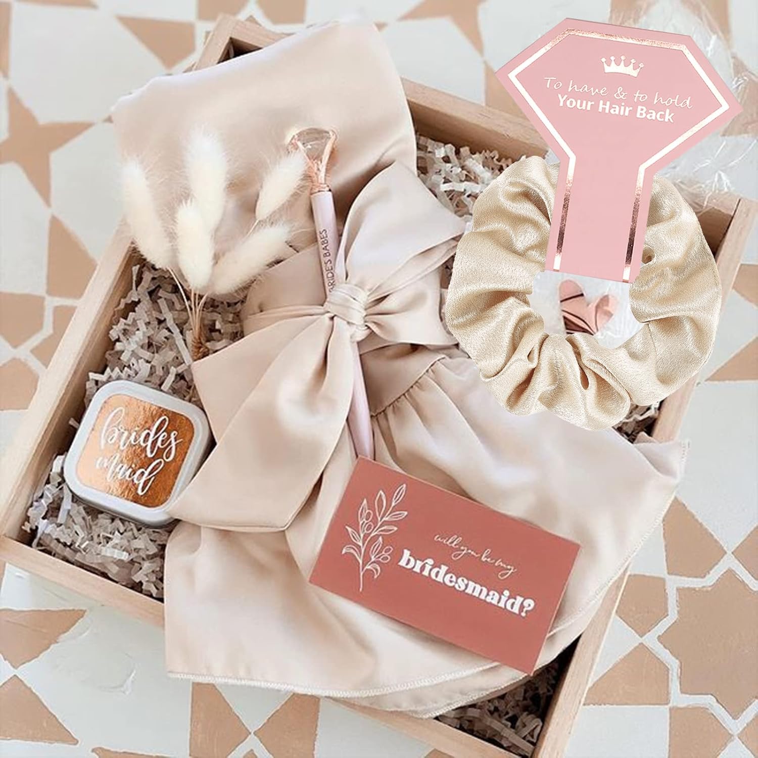 EOLUCC Paquete de 10 coleteros para dama de honor, regalos elásticos para el cabello, despedidas de soltera, regalos de fiesta de boda (para tener y