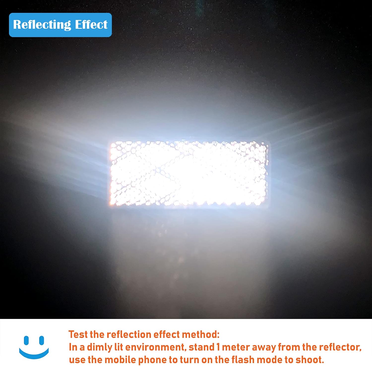 E-Mark DOT 4A CCC – Reflector rectangular autoadhesivo para buzón de remolque (transparente)
