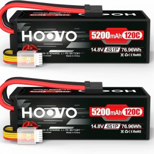 HOOVO 4S Lipo Battery 14.8V 120C 5200mAh RC Car Battery Hard Case with TR Plug Compatible para 18 y 110 RC Car Buggy Truck Slash 4X4 Crawler Monster HOOVO 4S Lipo Battery 14.8V 120C 5200mAh RC Car Battery Hard Case with TR Plug Compatible para 18 y 110 RC Car Buggy Truck Slash 4X4 Crawler Monster