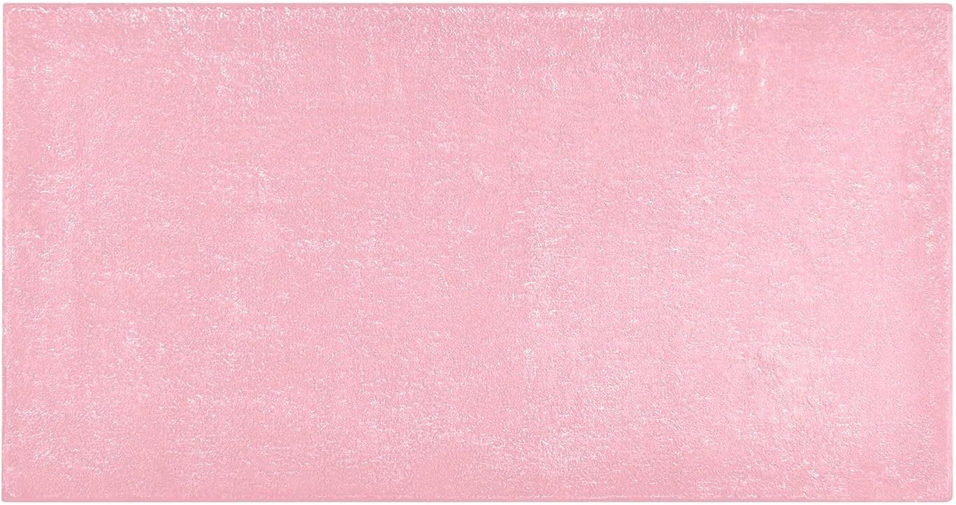 Joisal Shell – Alfombra de baño color rosa, lavable a máquina, alfombra trasera de goma absorbente, 39 x 20 pulgadas
