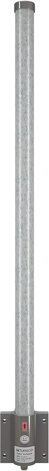 Antena Omni WiFi para exteriores, 12 dB, 2.4 GHz, montaje en techo (3 pies de largo) Extensor de red inalámbricarepetidor de rango Polo (conector de