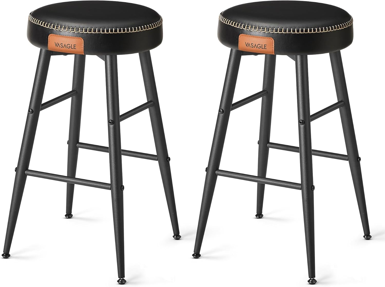 VASAGLE EKHO Collection – Juego de 2 taburetes de bar, taburetes de bar de altura de mostrador, taburetes de encimera de cocina, taburetes de