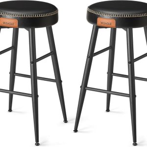 VASAGLE EKHO Collection – Juego de 2 taburetes de bar, taburetes de bar de altura de mostrador, taburetes de encimera de cocina, taburetes de VASAGLE EKHO Collection – Juego de 2 taburetes de bar, taburetes de bar de altura de mostrador, taburetes de encimera de cocina, taburetes de