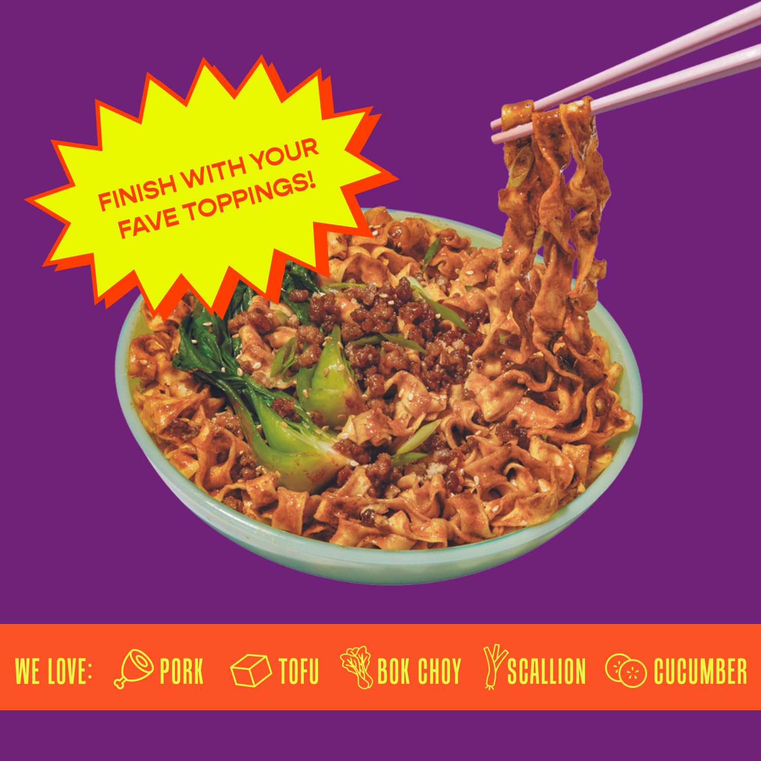 Omsom – Fideos picantes de ají y sésamo de Omsom, fideos instantáneos asiáticos todo en uno y paquetes de salsa a fuego lento para comidas en