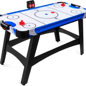 Best Choice Products – Mesa de hockey de aire de tamaño medio, 58 pulgadas, para sala de juegos, hogar, oficina, con 2 discos (pucks), 2 Best Choice Products – Mesa de hockey de aire de tamaño medio, 58 pulgadas, para sala de juegos, hogar, oficina, con 2 discos (pucks), 2