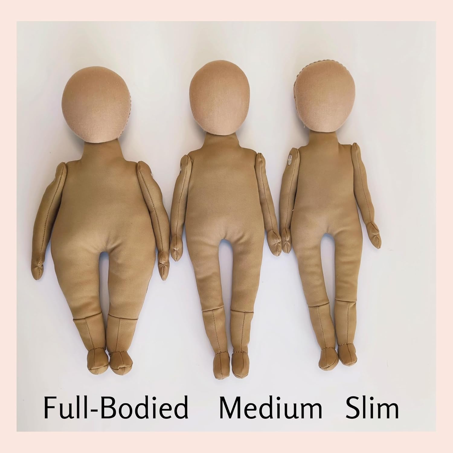 Personalized Ragdoll with Button Eyes, Custom Gift 12’in Stuffed Doll made of Cotton and Linen (Regular, Painted Feet, Brown)