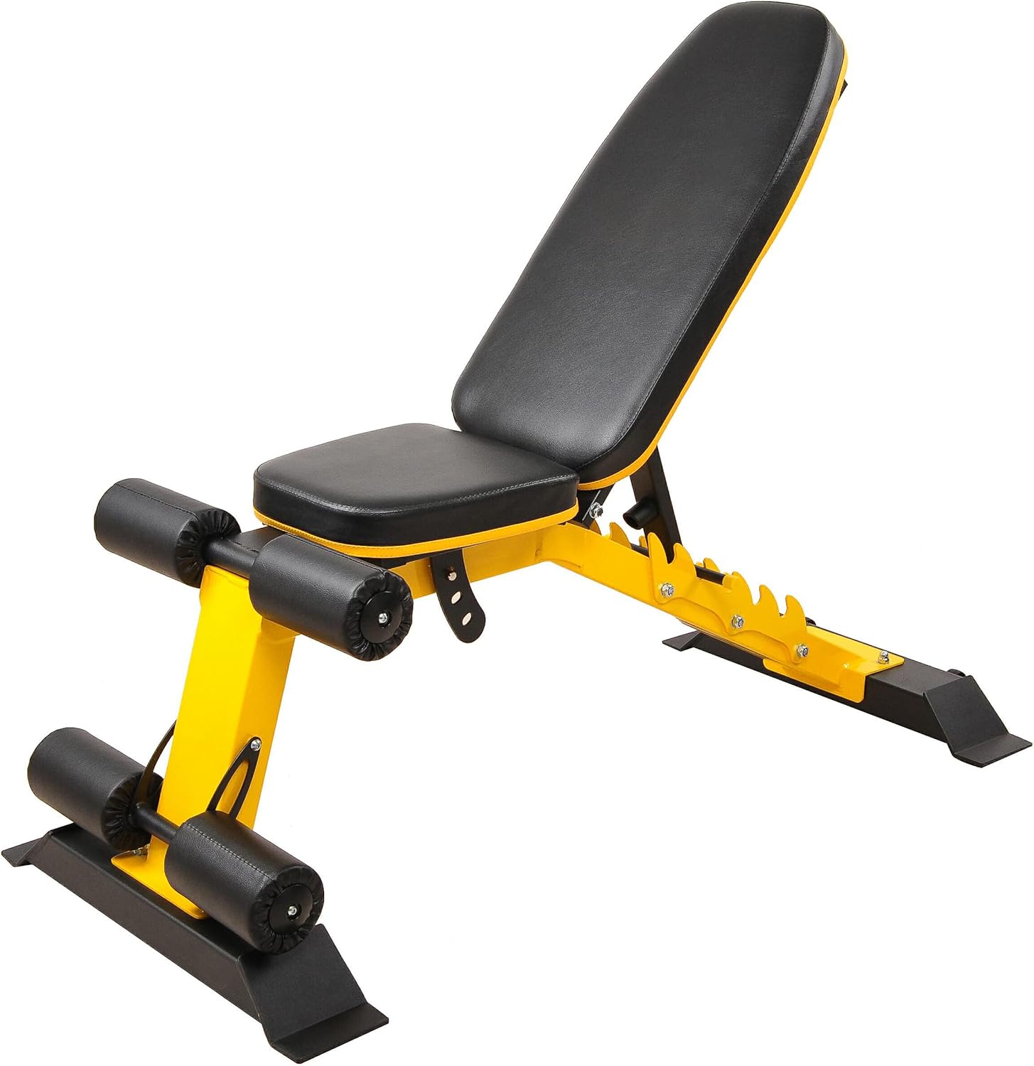 Signature Fitness Banco de pesas resistente ajustable y plegable para ejercicio vertical, inclinado, declive y plano