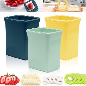 Tizuxa Paquete de 3 rebanadores de tazas  Cortador de fresas  Cortador de plátano  Cortador de huevos  Cortador de frutas Herramienta para hacer Tizuxa Paquete de 3 rebanadores de tazas  Cortador de fresas  Cortador de plátano  Cortador de huevos  Cortador de frutas Herramienta para hacer