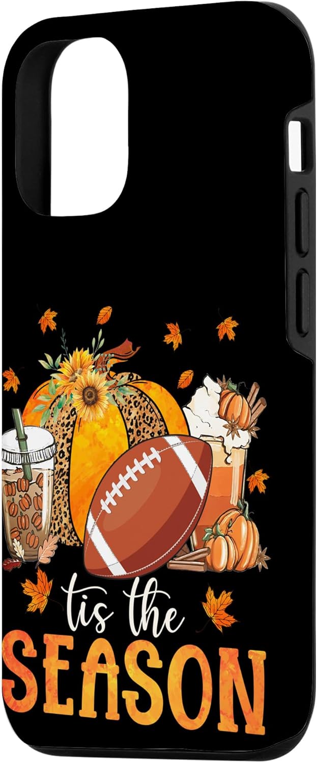 Funda para iPhone 1212 Pro Tis the Season Football and Pumpkin Season Fall Vibes