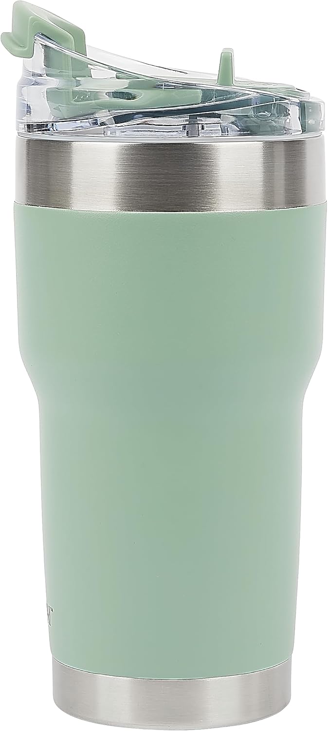 Pelican Hydration Pelican Traveler – Vaso aislado al vacío de 22 onzas, de acero inoxidable, doble pared, con tapa doble, taza de café aislada con