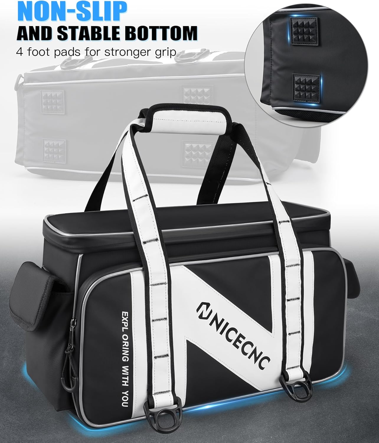 NICECNC Bolsa enfriadora para motocicleta de 16 litros, doble aislamiento, bolsa de sillín a prueba de fugas, compatible con Harley Davidson Touring