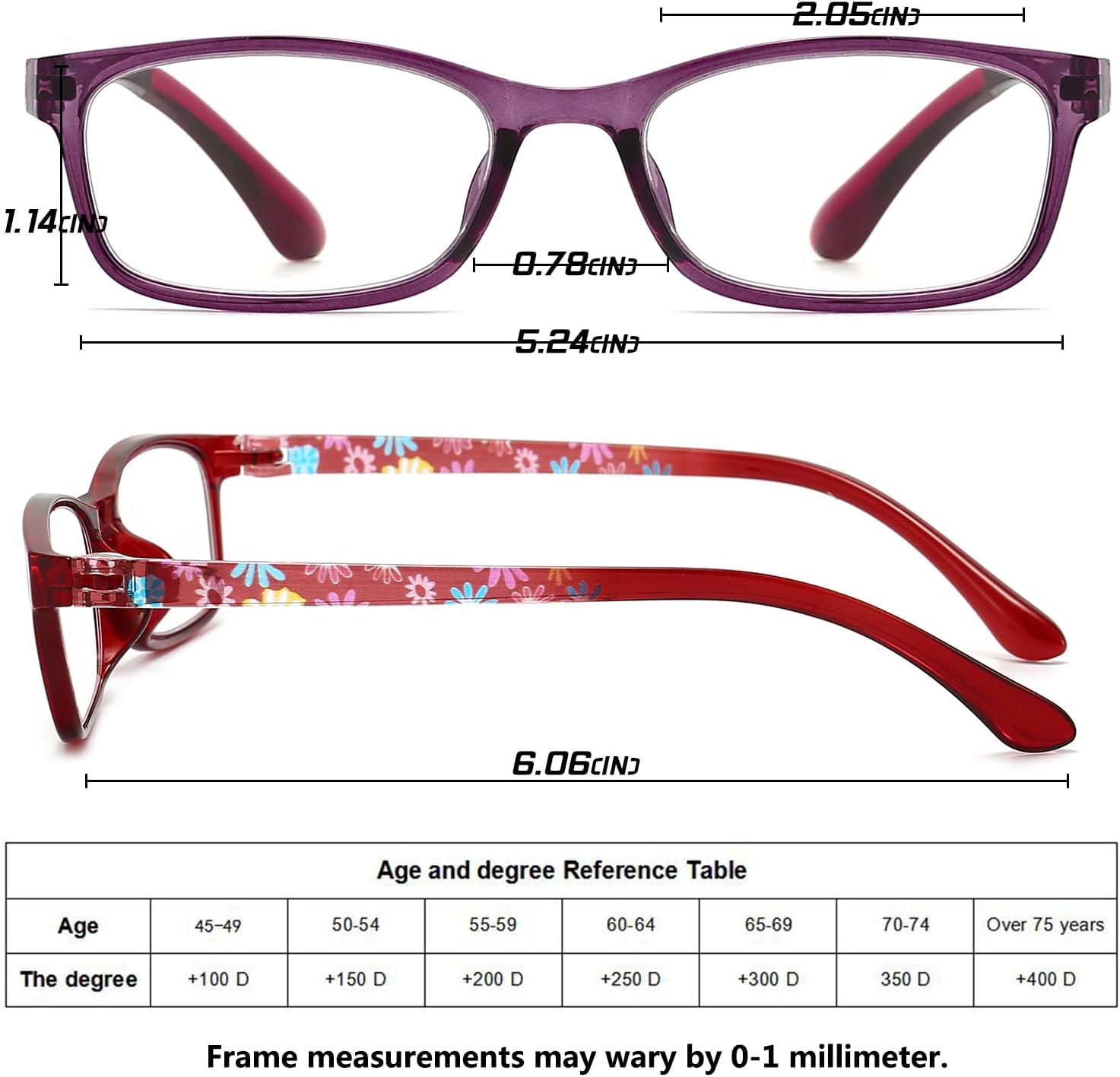 RaoOG Lentes de lectura para mujer, con bloqueo de luz azul, lectores de computadora, lentes flexibles antifatiga oculardeslumbramientoUV