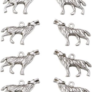Mega Pet 10 colgantes de animales de estilo tibetano, dijes de aleación de plata antigua, dijes de metal con temática de animales para manualidades, Mega Pet 10 colgantes de animales de estilo tibetano, dijes de aleación de plata antigua, dijes de metal con temática de animales para manualidades,