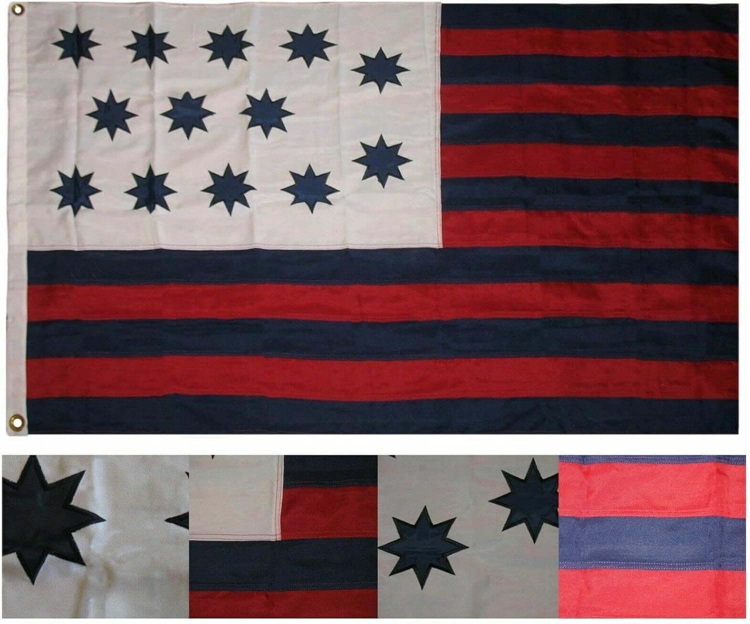 Premium 3×5 Embroidered Guilford Courthouse 600D Nylon 2ply Flag 3’x5′