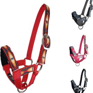Tahoe Tack Halter de alpaca superpuesto de nailon con banda nasal acolchada – 6 meses de garantía Tahoe Tack Halter de alpaca superpuesto de nailon con banda nasal acolchada – 6 meses de garantía